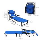 TRUUSK Opvouwbare Zonneligstoel - Met Leesvenster - Hoofdkus, Tuin en Terras, Tuintafels, Verzenden, Nieuw