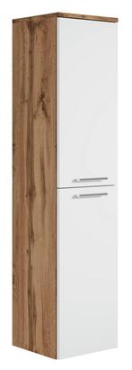 Badkamerkast Saturnus 35 x 35 x 130 cm Eiken Wit, Verzenden, Nieuw, (Half)hoge kast