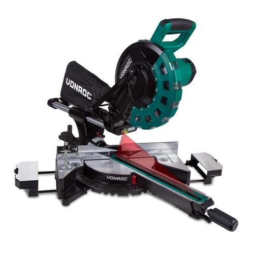Afkortzaag 2200W - 254mm | Radiaal kap- en verstekzaag met, Doe-het-zelf en Verbouw, Gereedschap | Zaagmachines, Nieuw, Verzenden