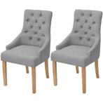 vidaXL Eetkamerstoelen 2 st stof lichtgrijs, Huis en Inrichting, Stoelen, Verzenden, Nieuw, Grijs