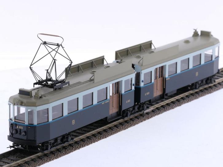 Schaal H0 Philotrain 870/30-3 NZH A 600 gelede tram, 3 ko..., Hobby en Vrije tijd, Modeltreinen | H0, Gelijkstroom, Overige typen