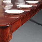 Smetteloze prachtige lange tafel Pullout of coulissetafel ca, Antiek en Kunst, Antiek | Meubels | Tafels, Ophalen of Verzenden
