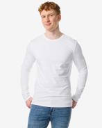 HEMA Heren t-shirt slim fit wit, Kleding | Heren, Verzenden, Nieuw
