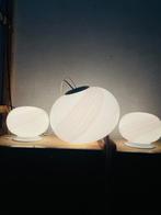 Plafondlamp (3) - kroonluchter en bedlampjes - Glas, Metaal