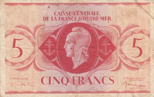 1944 Vf French Equatorial Africa P 15c 5 Francs, Postzegels en Munten, Bankbiljetten | Europa | Niet-Eurobiljetten, Verzenden