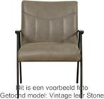 Grijze leren industriële retro fauteuils - Vintage leer Sto, Huis en Inrichting, Fauteuils, Nieuw, Ophalen of Verzenden, Industrieel