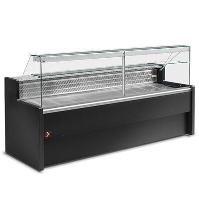 Gekoelde vitrinetoonbank met rechte ruit 90&#176;, met, Zakelijke goederen, Horeca | Keukenapparatuur, Nieuw in verpakking, Verzenden