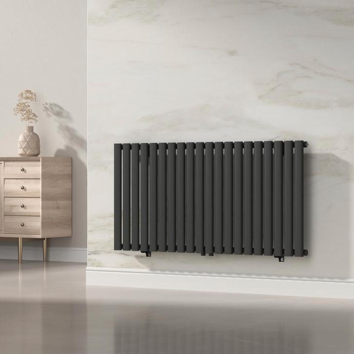 [neu.haus] Designradiator Nore 60x120x5,6 cm zwart, Doe-het-zelf en Verbouw, Verwarming en Radiatoren, Verzenden