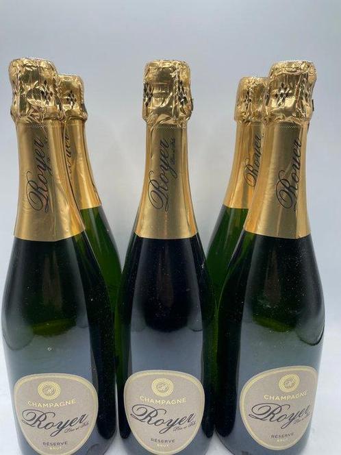 Royer, Champagne Royer père & fils brut - Champagne Brut - 6, Verzamelen, Wijnen