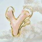 Koraal - Zilver, Verguld - Ring - Roze koraal, Verzamelen, Mineralen en Fossielen