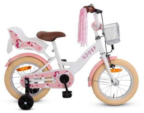 SJOEF Dolly Meisjesfiets 14 inch - Wit, Fietsen en Brommers, Fietsen | Kinderfietsjes, Minder dan 16 inch, Verzenden