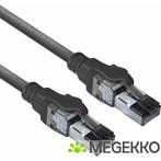 ACT Zwarte 2 meter S/FTP CAT6A IDC 4PPoE / PoE++ 100W LSZH, Verzenden, Nieuw
