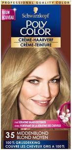 SCHWARZKOPF POLY COLOR CRÈME-HAARVERF 35 MIDDENBLOND PAK 1.., Verzenden, Nieuw