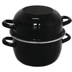 Mosselpan - 1 KG - Emaille - Zwart - Olympia - CD678, Verzenden, Nieuw in verpakking