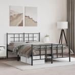 vidaXL Bedframe met hoofd- en voeteneinde metaal zwart, Huis en Inrichting, Slaapkamer | Bedden, Verzenden, Zwart, Metaal, Nieuw