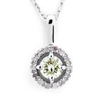 Zonder Minimumprijs - Hanger - 14 karaat Witgoud - 0.40ct., Sieraden, Tassen en Uiterlijk, Antieke sieraden