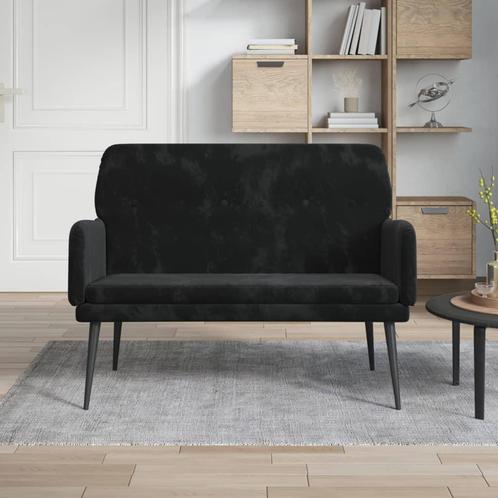 vidaXL Bankje 108x79x79 cm fluweel zwart, Huis en Inrichting, Banken | Bankstellen, Nieuw, Minder dan 150 cm, Stof, Verzenden