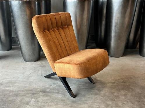 Veiling - Fauteuil Denzi (2 stuks) - Velours - Velvet - Cogn, Huis en Inrichting, Fauteuils, Nieuw