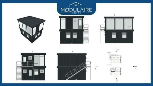 Kantoorunit met verdieping en glazen wanden te koop/huur!, Doe-het-zelf en Verbouw, Containers