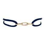 Vintage satijnen armband met gouden paperclip schakel 14 kt, Sieraden, Tassen en Uiterlijk, Ophalen of Verzenden, Nieuw