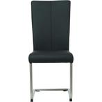 Leren eetkamerstoel Dry - Toledo Nero (zwart) - Sledepoot, Ophalen of Verzenden, Nieuw, Leer, Modern