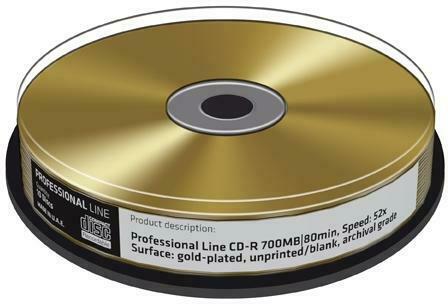 MediaRange CD-R 700 MB Gold 10 stuks, Computers en Software, Beschrijfbare discs, Nieuw, Verzenden