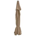 vidaXL Vervangingsdoek voor parasol 515 cm taupe, Tuin en Terras, Zonneschermen, Verzenden, Nieuw