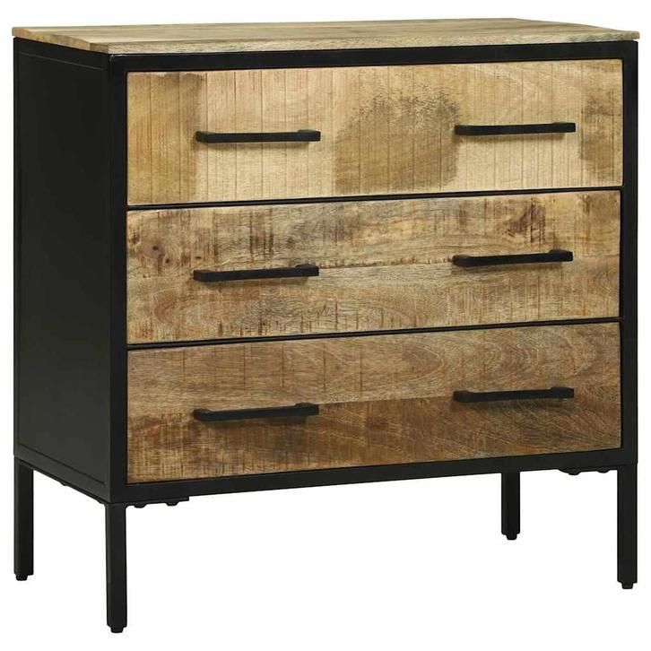 vidaXL Dressoir Bruin 70 x 35 x 70 cm Massief mangohout, Huis en Inrichting, Kasten | Dressoirs, Nieuw, Minder dan 50 cm, Overige houtsoorten