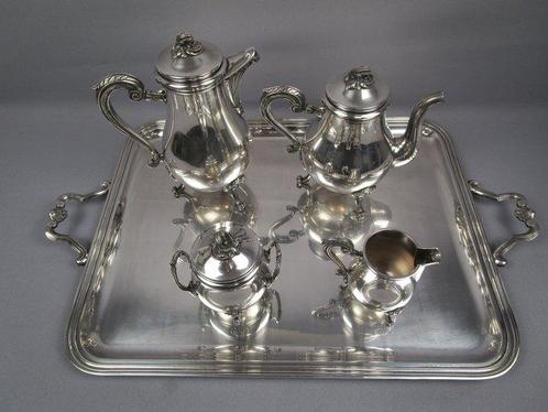 Christofle - Kaffeekern / Kernstück auf Tablett - Pompadour, Antiek en Kunst, Antiek | Meubels | Tafels