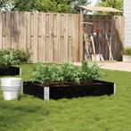 vidaXL Plantenbak 120x80 cm massief grenenhout zwart, Tuin en Terras, Bloembakken en Plantenbakken, Verzenden, Nieuw, Hout