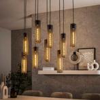 *WOONWINKEL* Trapse Eettafel Lamp Metaalgaas Zwart, Huis en Inrichting, Lampen | Hanglampen, Verzenden, Nieuw