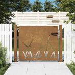 vidaXL Poort 105x80 cm grasontwerp cortenstaal, Verzenden, Nieuw