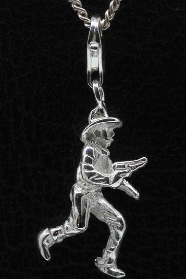 Zilveren Cowboy hanger en/of bedel, Sieraden, Tassen en Uiterlijk, Bedels, Verzenden