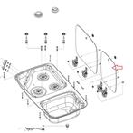 Dometic Glasplaat Spoelbak MO7103, Nieuw