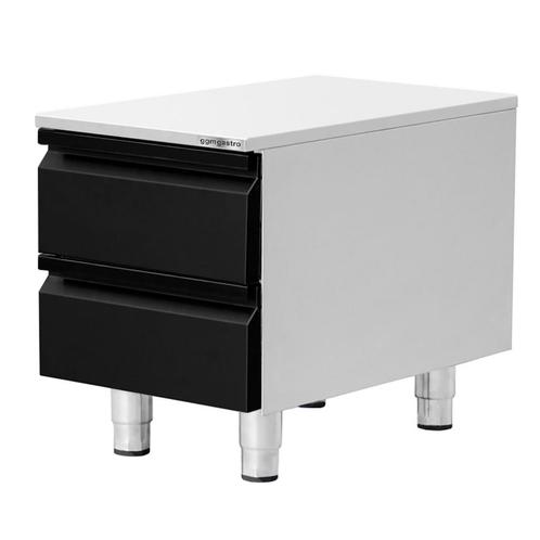GGM Gastro | Ladekast - Zwart-Titanium - 400x660mm - 2 laden, Zakelijke goederen, Horeca | Meubilair en Inrichting, Nieuw in verpakking
