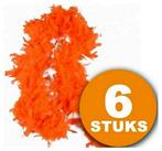 Oranje Feestkleding | 6 stuks Oranje Boa 180 cm |, Hobby en Vrije tijd, Feestartikelen, Nieuw, Verzenden