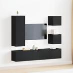 vidaXL TV-kast Set 6 pcs Zwart eiken 160 x 30 x 30.5 cm, Huis en Inrichting, Kasten | Televisiemeubels, Minder dan 50 cm, Verzenden