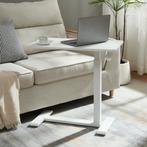 Bijzettafel Klirg in hoogte verstelbaar 68x36x66-92 cm wit m, Huis en Inrichting, Tafels | Bijzettafels, Verzenden, Nieuw