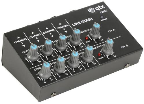QTX LM82 Compacte Stereo Lijn Niveau Mixer, Muziek en Instrumenten, Dj-sets en Draaitafels, Nieuw, Overige merken, Verzenden