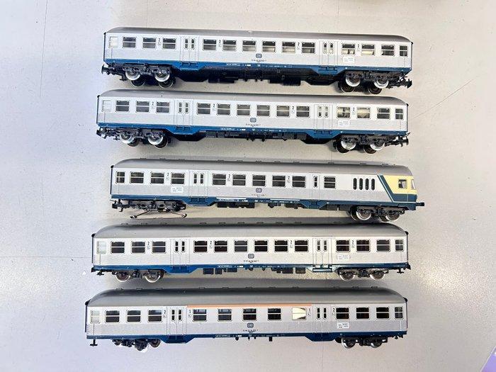 Märklin H0 - Modeltrein personenwagen (5) - 4 Silberlingen, Hobby en Vrije tijd, Modeltreinen | H0