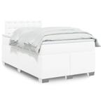 vidaXL Boxspring met matras kunstleer wit 120x200 cm, Overige materialen, Verzenden, Wit, Nieuw