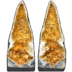 Oranje Citrien - Matched Pair - Geode - 74x26x21 cm- 73 kg, Verzamelen, Mineralen en Fossielen