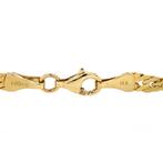 Gouden fantasie armband 21 cm 14 krt