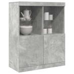 vidaXL Dressoir 81x37x100 cm bewerkt hout betongrijs, Huis en Inrichting, Verzenden, Nieuw