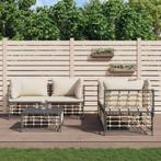 vidaXL 5-delige Loungeset met kussens poly rattan, Verzenden, Nieuw, Rotan, Loungeset