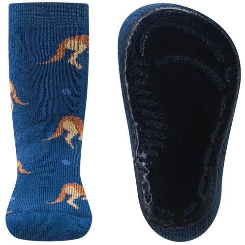 Antislipsok Ewers - Blauw met Bruine Kangaroos-25/26 NIEUW, Kinderen en Baby's, Kinderkleding | Schoenen en Sokken, Nieuw, Ophalen of Verzenden