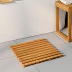 vidaXL Badmat Effen Bruin 100 x 53 cm Hout, Verzenden, Nieuw, Bruin