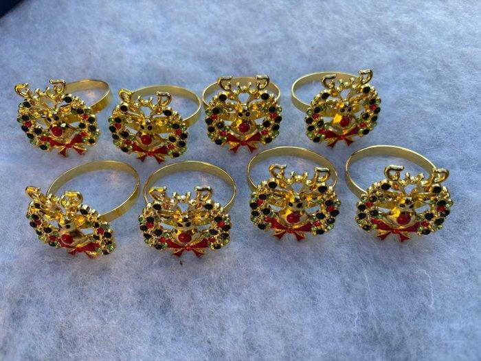 Due Esse: servetringen met Rudolph the red nose rendier en, Diversen, Kerst