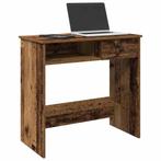 vidaXL Bureau 80x40x75 cm bewerkt hout oud houtkleurig, Verzenden, Nieuw