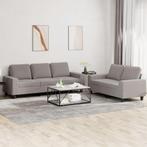 vidaXL 2-delige Loungeset stof taupe, Verzenden, Nieuw, Vierpersoons of meer, Stof